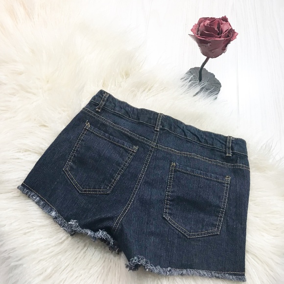 AVIVA jeans shorts bling pockets Stretch Junior 7 - Picture 2 of 8